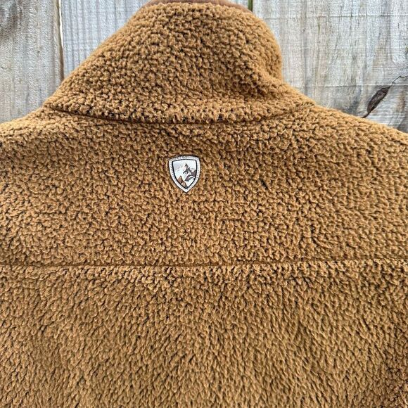 KÜHL Women's Snap Vest Size S Camel Brown High Collar Fleece Jacket - Picture 4 of 5